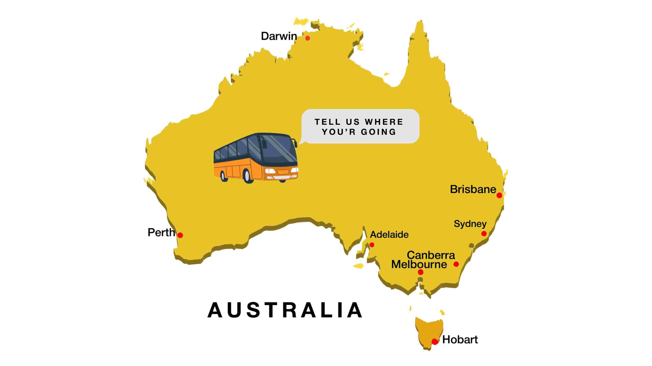 Australia capital cities map